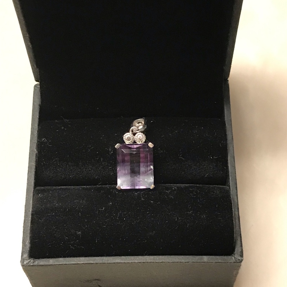Gorgeous Bi Color Fluorite pendant